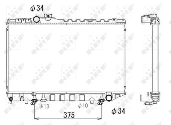 Radiator, engine cooling (53334)