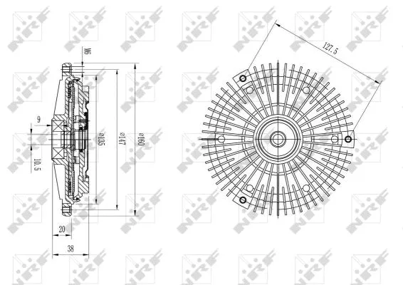 Clutch, radiator fan