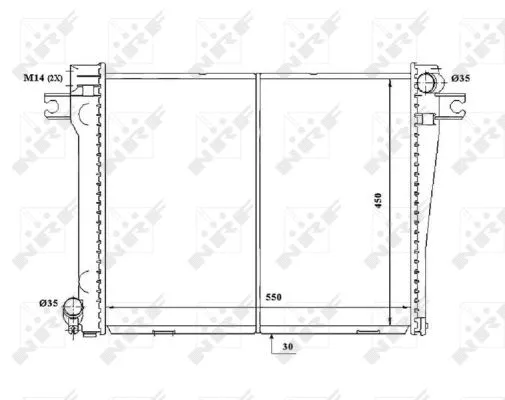 Radiator, engine cooling (58338)