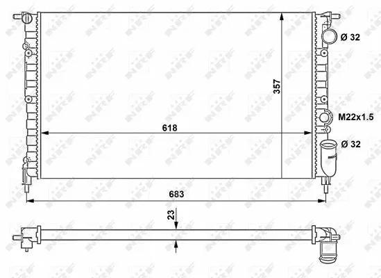 Radiator, engine cooling (507465)