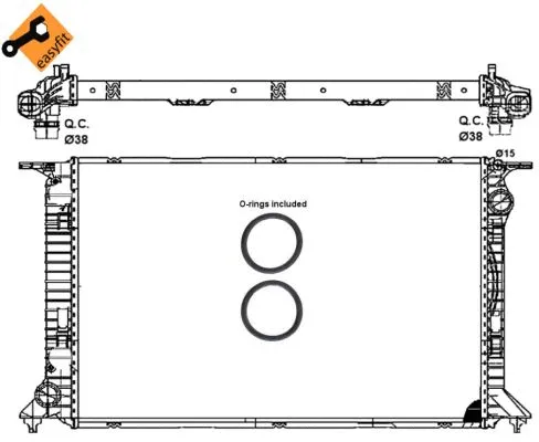 Radiator, engine cooling (53064)