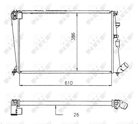 Radiator, engine cooling (58914)