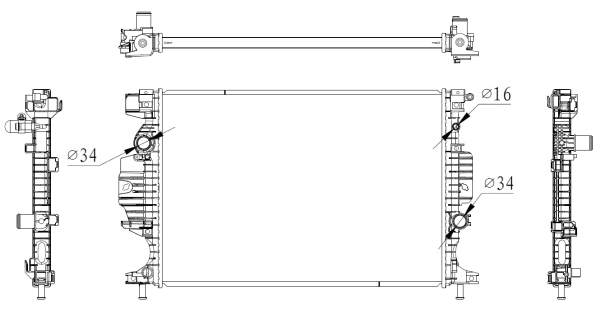 Radiator, engine cooling (59284)