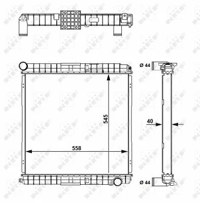 Radiator, engine cooling (58827)