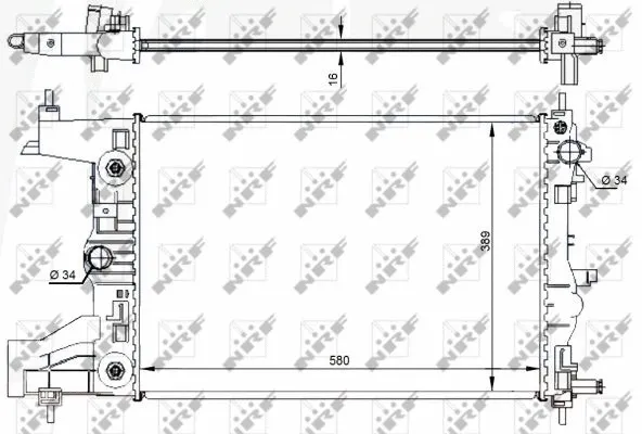 Radiator, engine cooling (59144)