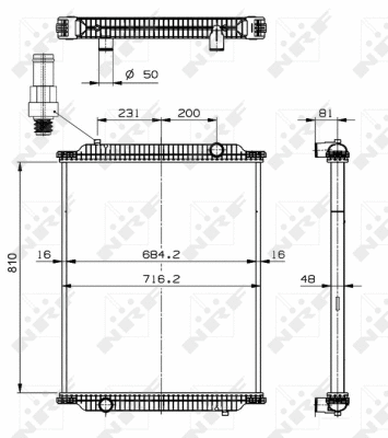 Radiator, engine cooling (599563)