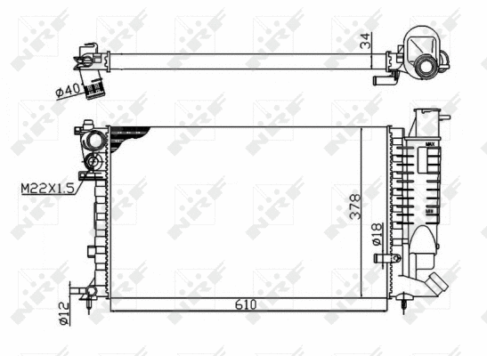 Radiator, engine cooling (50475)