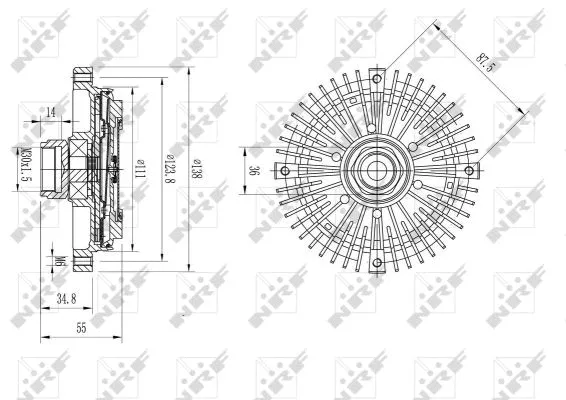 Clutch, radiator fan