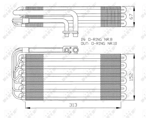 Evaporator, air conditioning