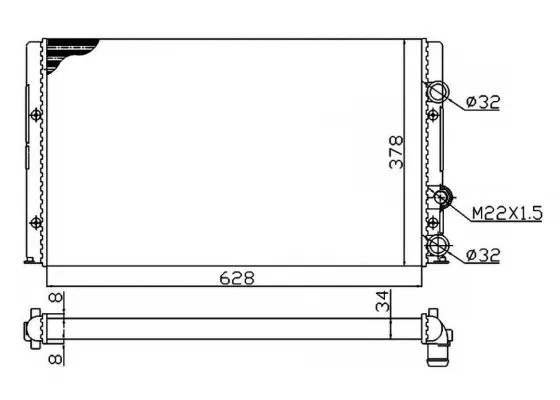 Radiator, engine cooling (50457A)