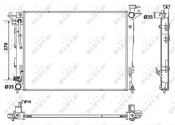 Radiator, engine cooling (53051)