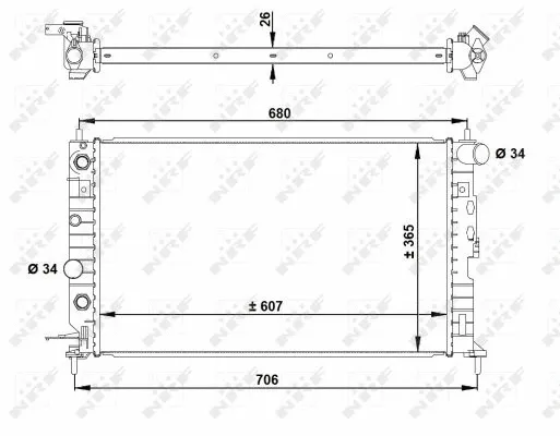 Radiator, engine cooling (50219A)