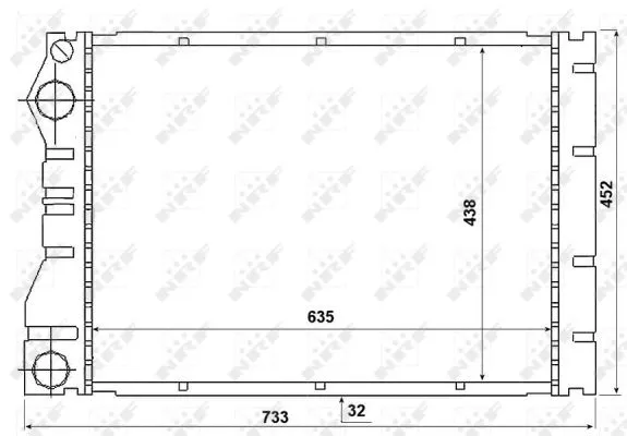 Radiator, engine cooling (53975)
