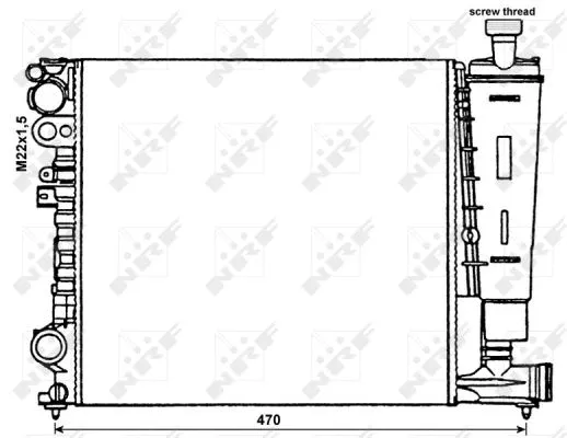 Radiator, engine cooling (58959)