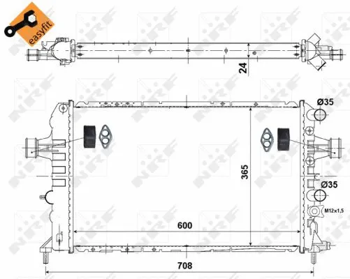 Radiator, engine cooling (58355)