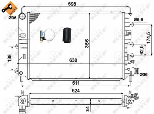 Radiator, engine cooling