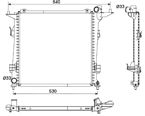 Radiator, engine cooling (53164)