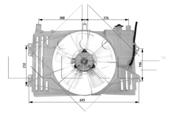 Fan, engine cooling (47053)