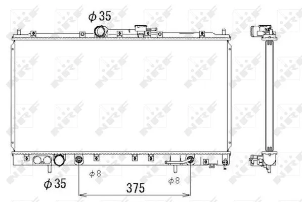 Radiator, engine cooling (53313)