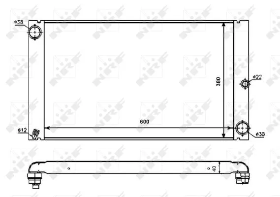 Radiator, engine cooling (53725)