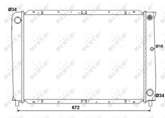 Radiator, engine cooling (53995)
