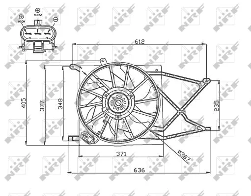 Fan, engine cooling (47749)