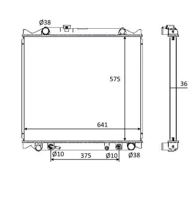 Radiator, engine cooling (58647)
