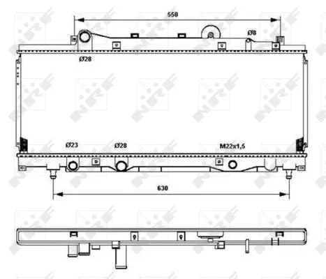 Radiator, engine cooling (53202)