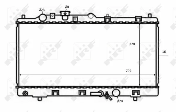Radiator, engine cooling (59075)