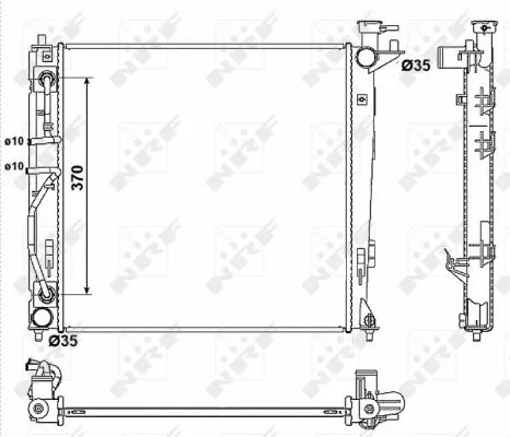 Radiator, engine cooling (53053)