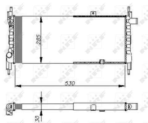 Radiator, engine cooling (58711)