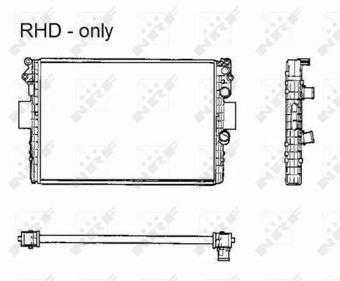 Radiator, engine cooling (53623)