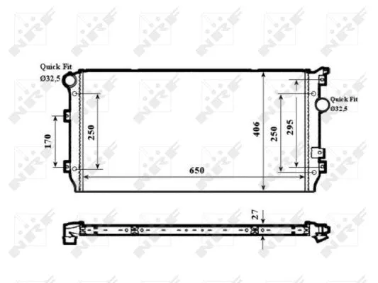 Radiator, engine cooling (58339)