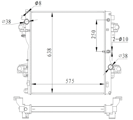 Radiator, engine cooling (550018)