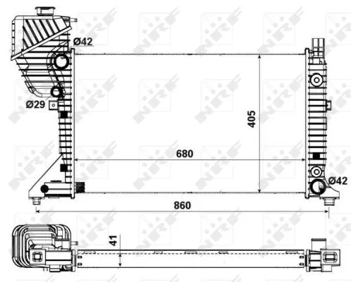 Radiator, engine cooling (55349A)