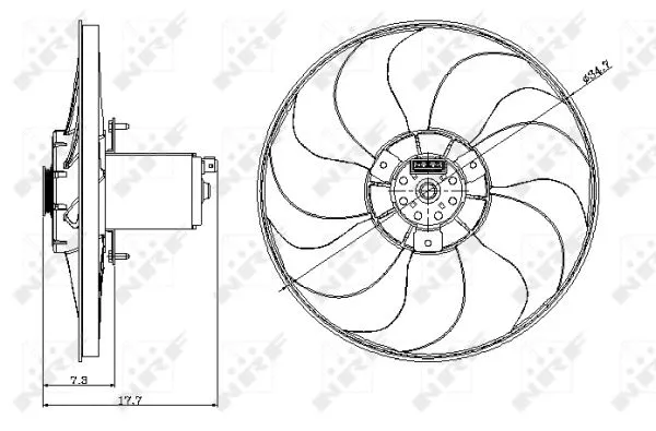 Fan, engine cooling