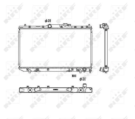 Radiator, engine cooling (53446)