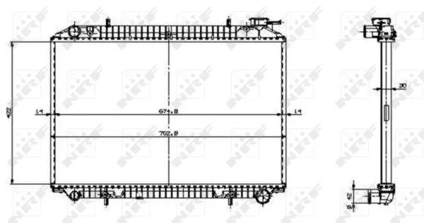 Radiator, engine cooling (529534)