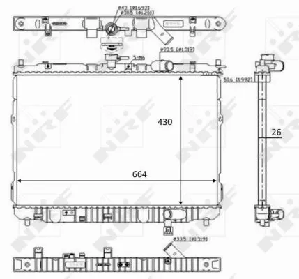 Radiator, engine cooling (59046)