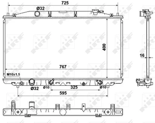 Radiator, engine cooling (53971)