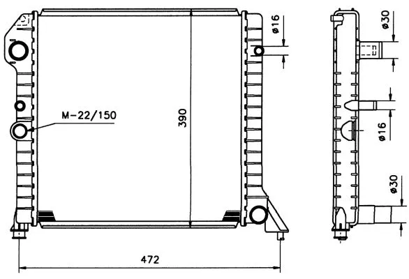 Radiator, engine cooling (506991)