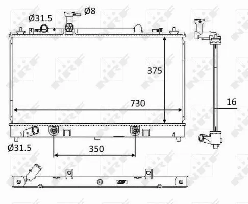 Radiator, engine cooling (58560)