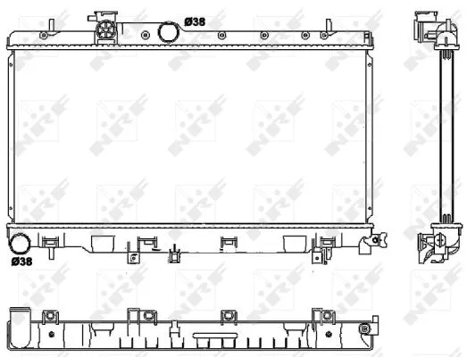 Radiator, engine cooling (53038)