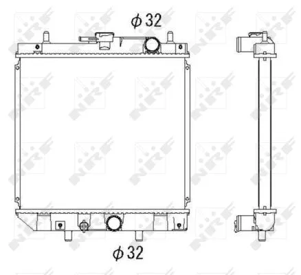 Radiator, engine cooling (53276)