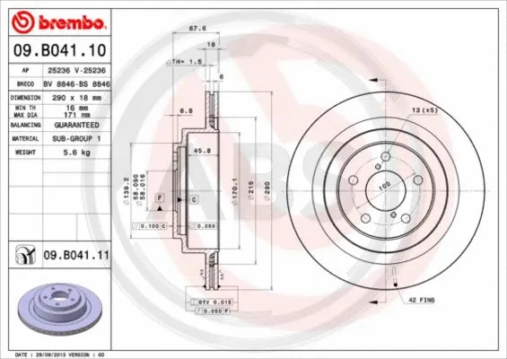 Brake Disc (09.B041.11)