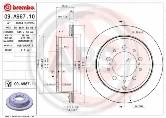 Brake Disc (09.A967.11)