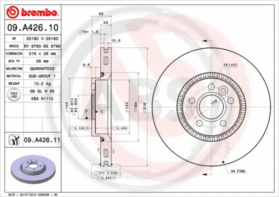Brake Disc (09.A426.11)