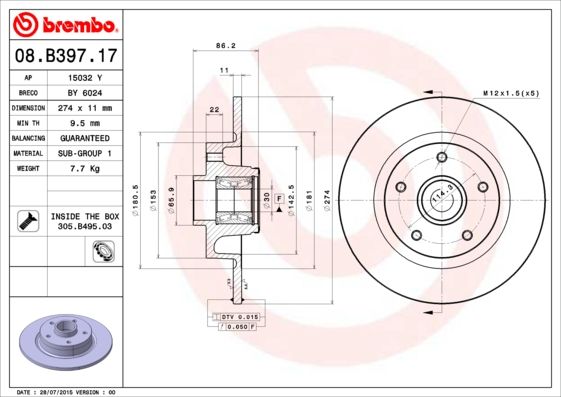 Brake Disc (08.B397.27)