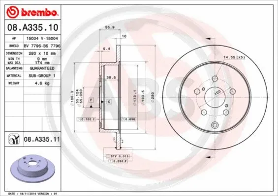 Brake Disc (08.A335.11)
