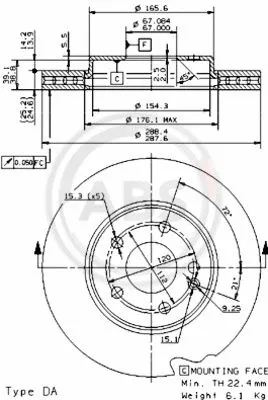 Brake Disc (09.8681.11)